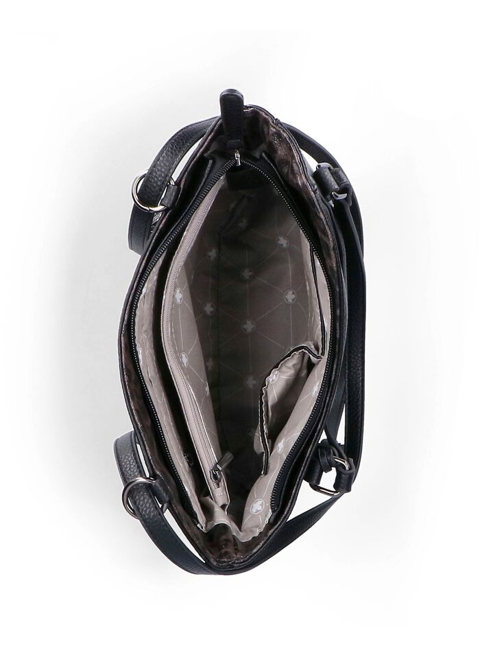 Rieker, v&auml;ska, dam, med optiska leoparddetaljer SVART